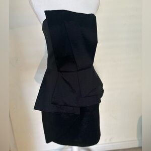 Cache Dress Womens 12  Black Strapless Cocktail Mini Party Classic Wedding